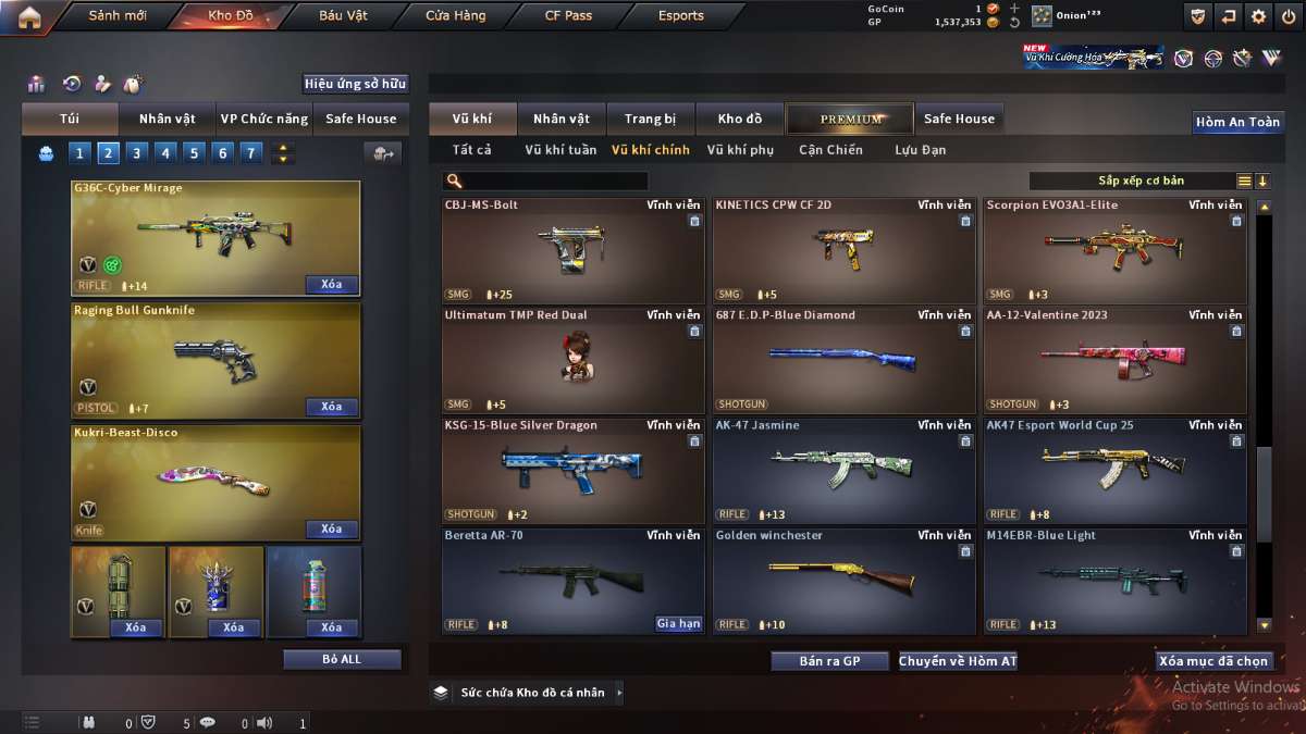 shop acc cf uy tin gia re